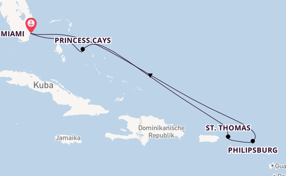 Karibik ab Miami auf der Regal Princess