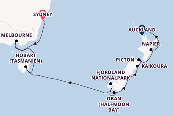 Australien und Neuseeland ab Sydney, Australien auf der Seabourn Quest
