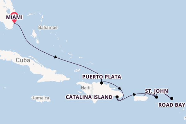 Caribbean vanaf Miami, Verenigde Staten met de EXPLORA II