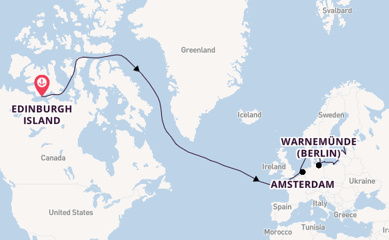 Transatlantic from Edinburgh Island, Canada with the Seven Seas Voyager