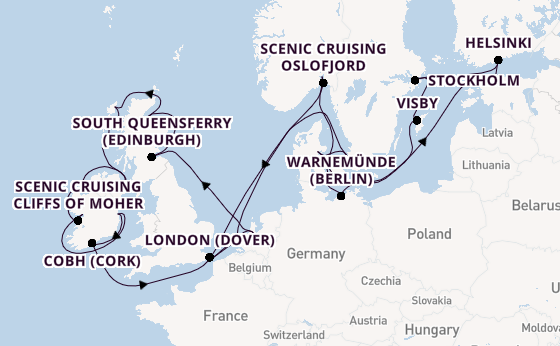 British Isles from Rotterdam, The Netherlands with the Nieuw Statendam