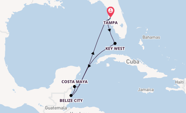 Western Caribbean from Tampa, Florida, USA with the Celebrity Constellation