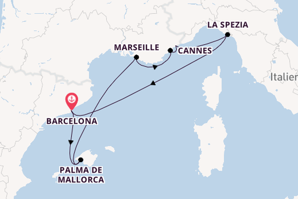 Westliches Mittelmeer ab Barcelona, Spanien auf der Celebrity Equinox