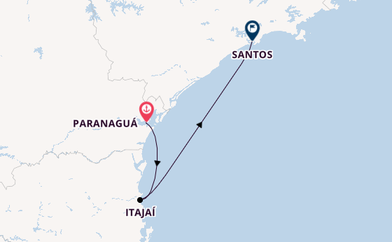 Brazil from Paranaguá, Brazil with the MSC Musica