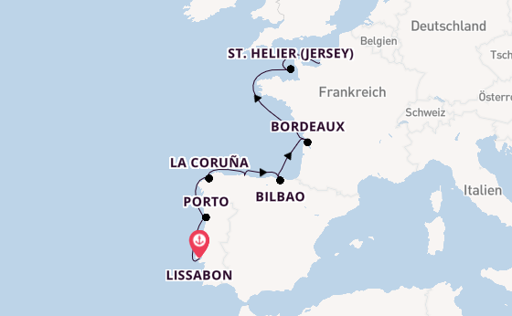 Portugal ab Lissabon, Portugal auf der Seven Seas Mariner