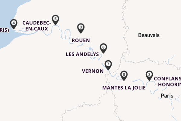 Seine ab Paris, Frankreich auf der Amadeus Diamond