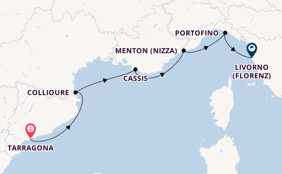 Westliches Mittelmeer ab Tarragona, Spanien auf der L'Austral