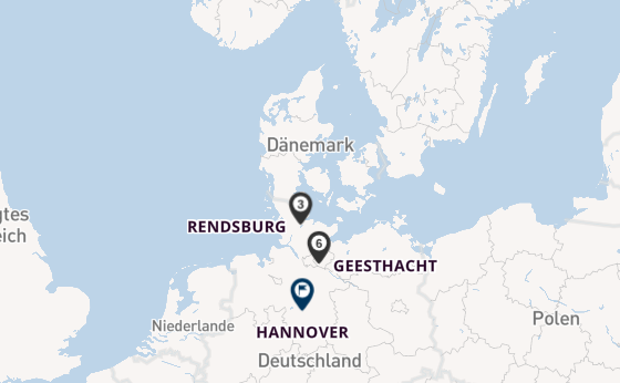 Elbe ab Kiel, Deutschland auf der MS Sans Souci
