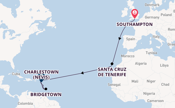 Caribbean from Southampton, England with the Iona