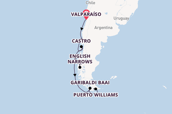 Zuid-Amerika vanaf Valparaíso, Chili met de Silver Endeavour
