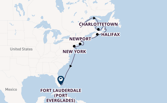 East Coast USA from Québec City, Canada with the Caribbean Princess