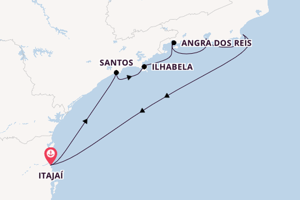 Brazil from Itajaí, Brazil with the MSC Sinfonia