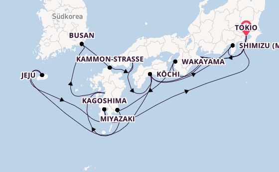 Japan ab Tokio, Japan auf der Sapphire Princess