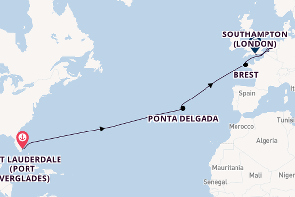 Transatlantic & Repositioning from Fort Lauderdale (Port Everglades), Florida with the Regal Princess