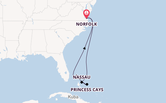 Karibik ab Norfolk, USA auf der Carnival Sunshine