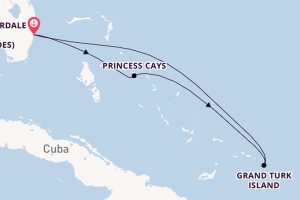 Caribbean from Fort Lauderdale (Port Everglades), Florida, USA with the Enchanted Princess