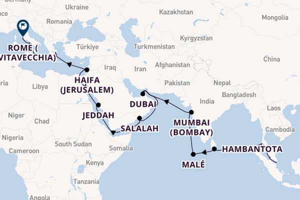 Southeast Asia from Singapore, Singapore with the Seven Seas Mariner