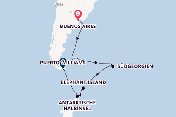 Südamerika ab Buenos Aires, Argentinien auf der Silver Wind