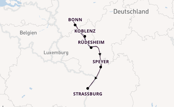 Rhein ab Köln, Deutschland auf der MS VistaGracia