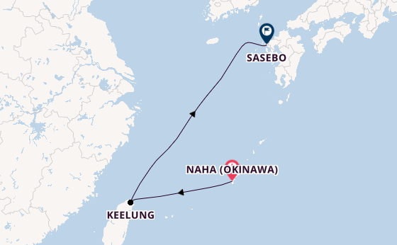 East Asia from Naha (Okinawa), Japan with the Costa Serena