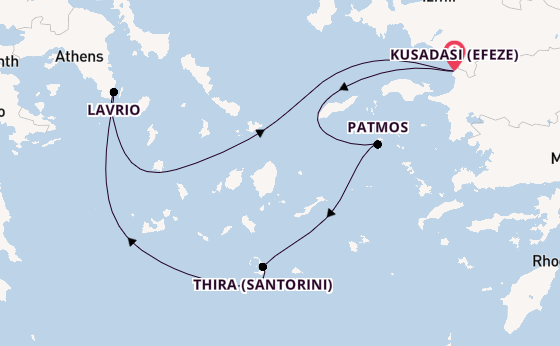 Oostelijke Middellandse Zee vanaf Kusadasi (Efeze), Turkije met de Celestyal Discovery