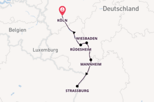 Rheinkreuzfahrt und elsässischer Flair