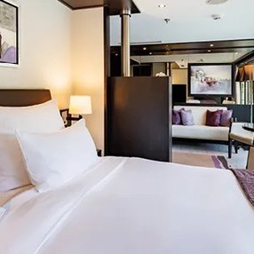Come aboard the Avalon Poetry II and discover one of 6 cabin categories on a total of 4 decks that can accommodate 128 passengers. Choose your dream cabin and feel at home on board the Avalon Poetry II!