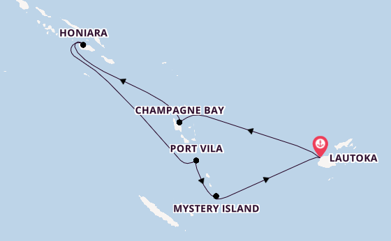 South Pacific from Lautoka, Fiji with the Seven Seas Navigator