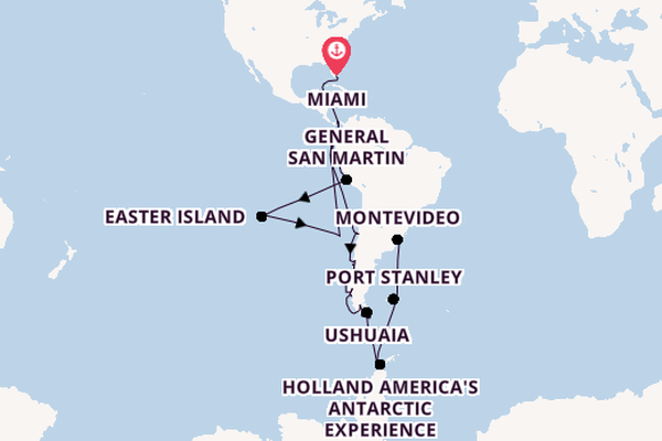 South America from Miami, Florida, USA with the Seabourn Quest