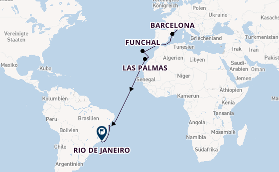 Transatlantik ab Marseille, Frankreich auf der MSC Virtuosa