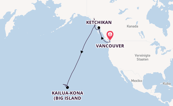 Polynesien ab Vancouver, Kanada auf der Norwegian Spirit
