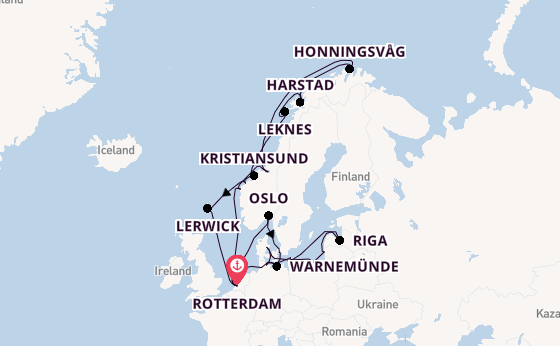 Norway from Rotterdam, Netherlands with the Rotterdam