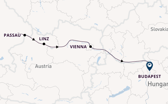 Danube River, Europe from Vilshofen, Germany with the AmaLea