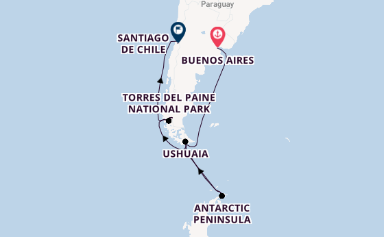 South America from Buenos Aires, Argentina with the Scenic Eclipse                                                                                               