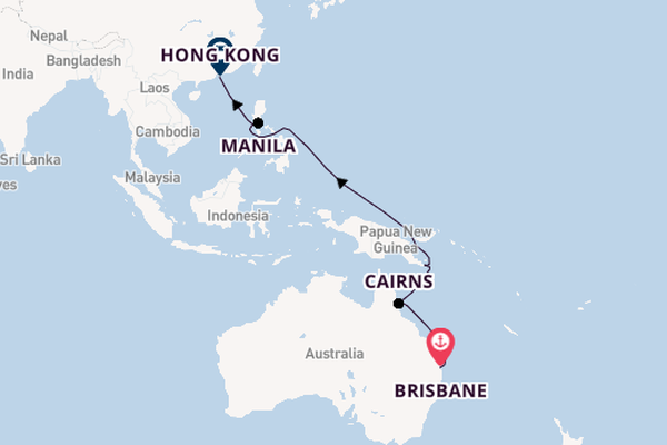 Brisbane to Hong Kong with Stays