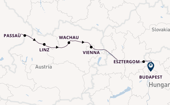 Danube River, Europe from Vilshofen, Germany with the AmaMora