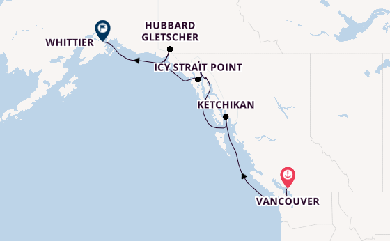 Alaska ab Vancouver, Kanada auf der Seven Seas Explorer