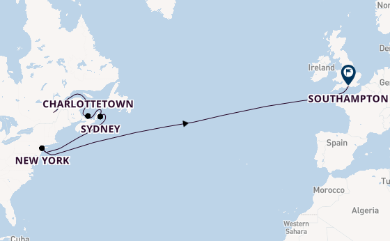 Transatlantic from Quebec City, Quebec, Canada with the Queen Mary 2