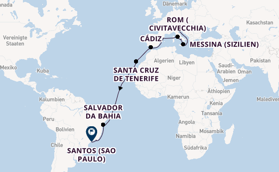 Transatlantik ab Venedig, Italien auf der MSC Armonia 