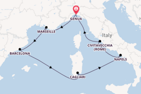 Geniet van het fascinerende Cagliari met Costa Cruises