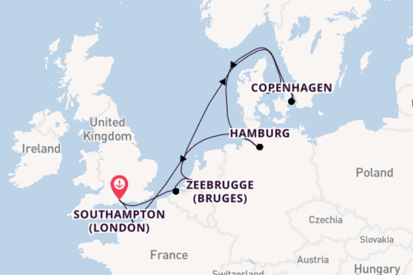 England from Southampton, England with the Majestic Princess