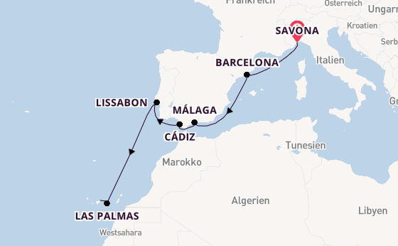 Costa Diadema - Top Deal - Mediterrane Kreuzfahrt mit Sonnenverlängerung auf Teneriffa