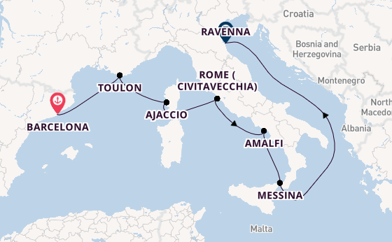 Western Mediterranean from Barcelona, Spain with the Explorer of the Seas