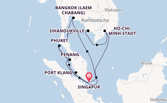 Südostasien ab Singapur, Singapur auf der Sapphire Princess