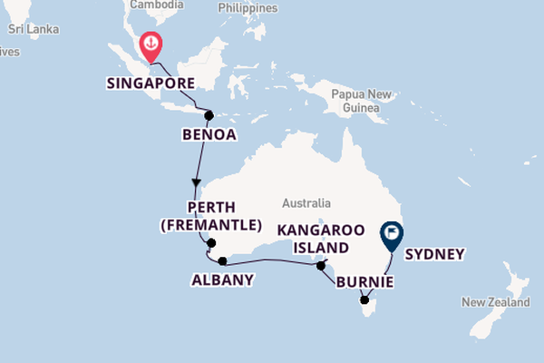 Australia from Singapore, Singapore with the Norwegian Spirit 