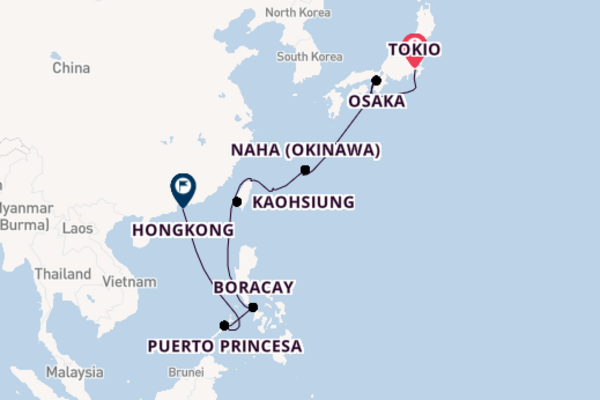 15daagse cruise met de Noordam vanuit Tokio