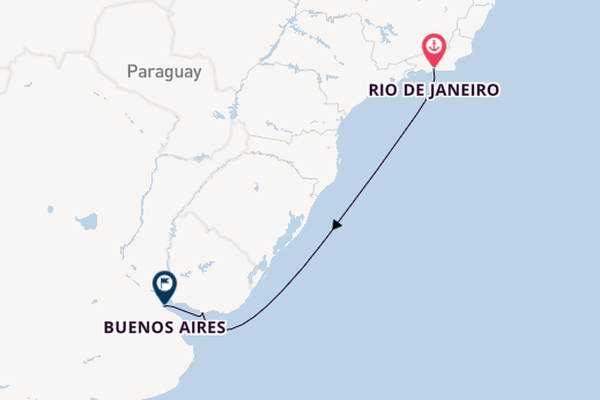South America from Rio de Janeiro, Brazil with the MSC Splendida