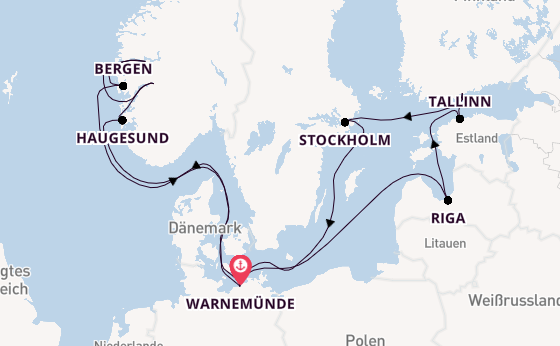 Norwegen ab Warnemünde auf AIDAdiva
