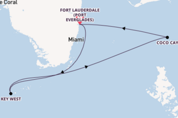 Cruising from Fort Lauderdale (Port Everglades) via Key West