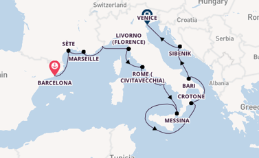 Western Mediterranean from Barcelona, Spain with the Viking Jupiter